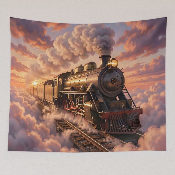 Item preview,  Sky Express: Locomotive Above the Clouds designed and sold by Serene Strokes Art.