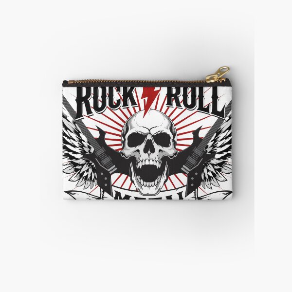 Item preview, Rock and Roll banner metal Skull with Wings, Crossed Guitars and Vintage designed and sold by JrNergal.