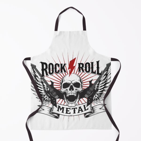 Item preview, Rock and Roll banner metal Skull with Wings, Crossed Guitars and Vintage designed and sold by JrNergal.