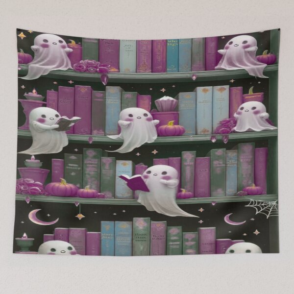 Item preview, Kawaii Ghosts in a Haunted Library designed and sold by BriSher.