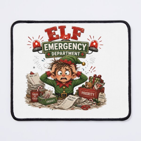 Item preview, Elf Emergency Department | Funny Christmas Elf designed and sold by MotylekAnia.