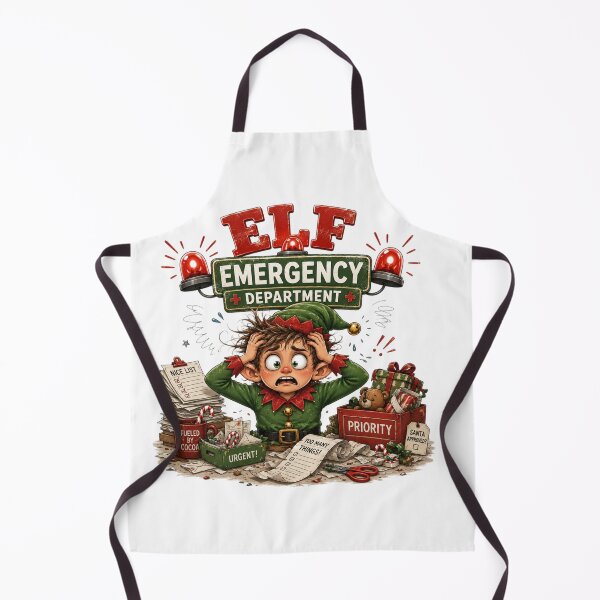 Item preview, Elf Emergency Department | Funny Christmas Elf designed and sold by MotylekAnia.