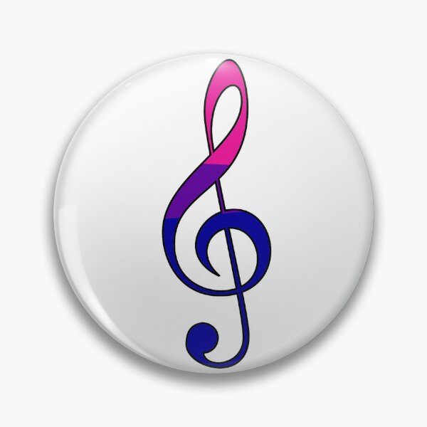 Item preview, Treble Clef - Bisexual designed and sold by TheReedRoom.