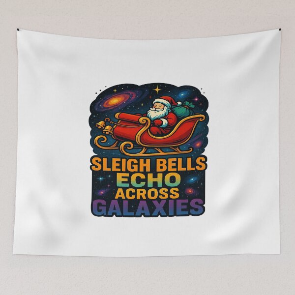 Item preview, Sleigh Bells Echo Across Galaxies Santa Space Christmas designed and sold by ColeLaniTrading.