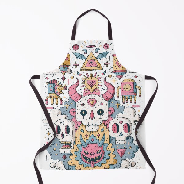 Item preview, Vibrant Surreal Monster Skull Art designed and sold by Romgora.