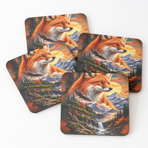 Item preview, Wildwood Fox – Red Fox Wilderness Mountain Art designed and sold by TeeVibeHaus.