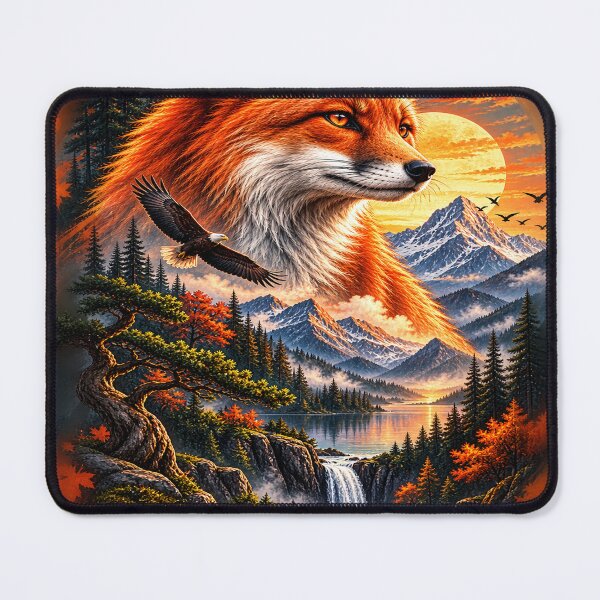 Item preview, Wildwood Fox – Red Fox Wilderness Mountain Art designed and sold by TeeVibeHaus.