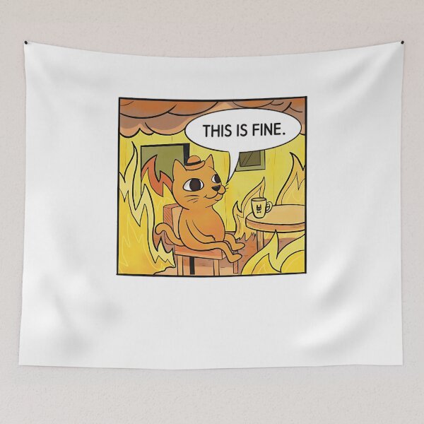 Item preview, This is Fine. Cat designed and sold by DheninStudio.