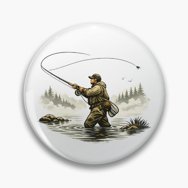 Item preview, Spey fisherman on a misty river designed and sold by Daily Quirk.