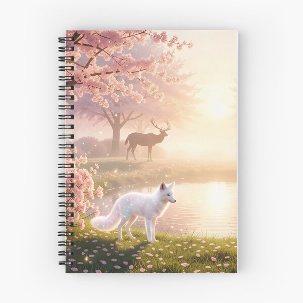 Item preview, White Fox in the Cherry Blossom Grove designed and sold by Fanta-sticky.