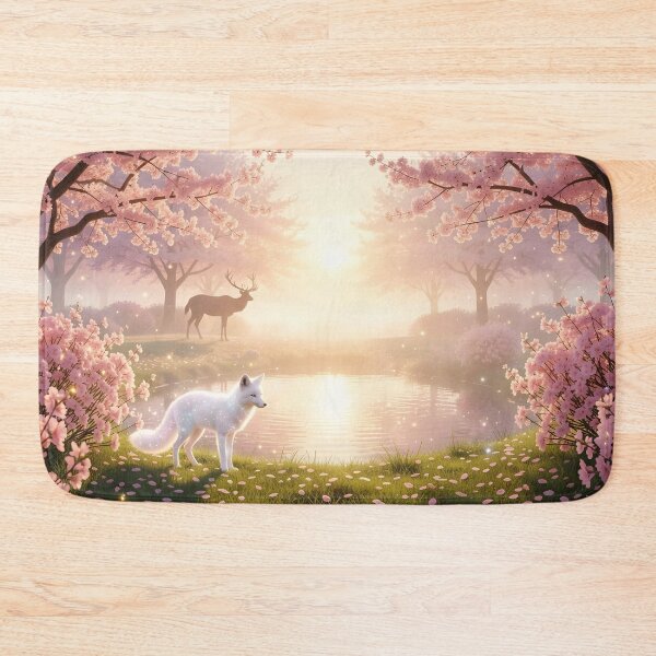 Item preview, White Fox in the Cherry Blossom Grove designed and sold by Fanta-sticky.