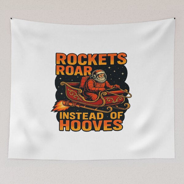 Item preview, Rockets Roar Instead Of Hooves Astronaut Santa Christmas designed and sold by ColeLaniTrading.