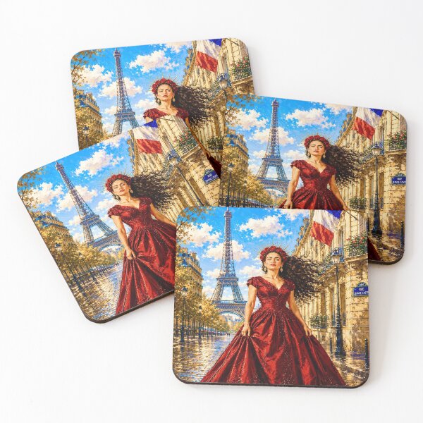 Item preview, Red Satin Paris Frida, designed and sold by reggiemercedes.
