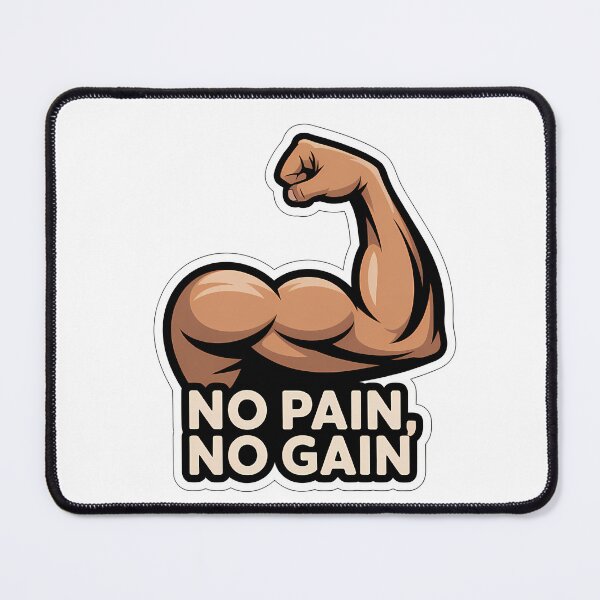 Item preview, Muscular Arm with No Pain No Gain designed and sold by NiftyWrx.