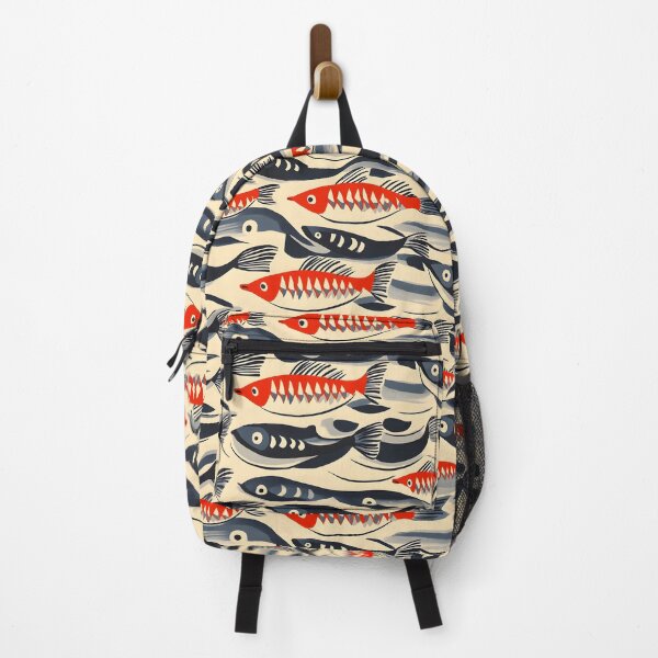 Item preview, Vintage Fishing Minimalist Sea & Fish Pattern designed and sold by SecretDicer.