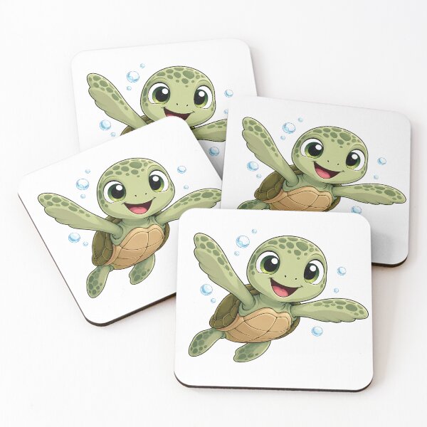 Item preview, Cute Waving Baby Sea Turtle Illustration  designed and sold by Jaideep Walia.