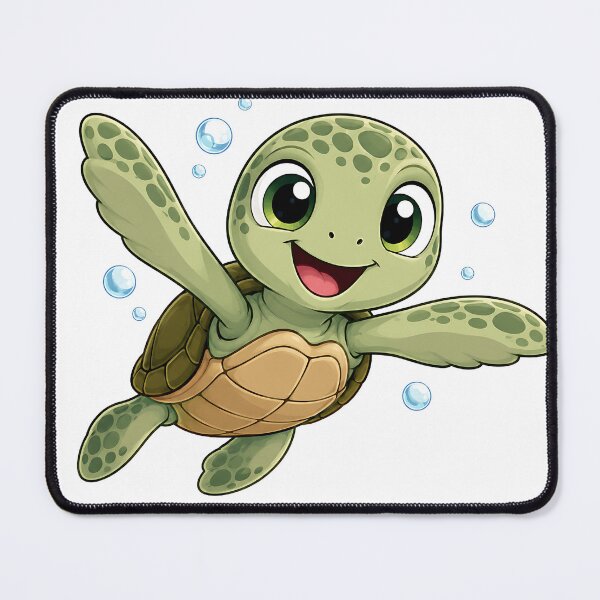 Item preview, Cute Waving Baby Sea Turtle Illustration designed and sold by Jaideep Walia.