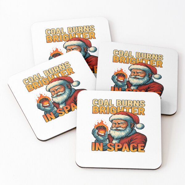 Item preview, Coal Burns Brighter In Space Santa Astronaut Christmas designed and sold by ColeLaniTrading.