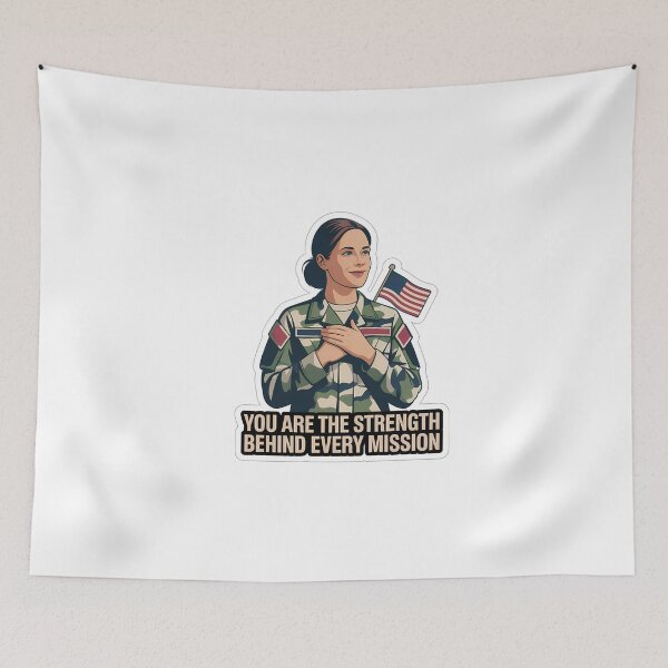 Artikelvorschau, Stolze Militärmutter mit amerikanischer Flagge entworfen und verkauft von NiftyWrx.