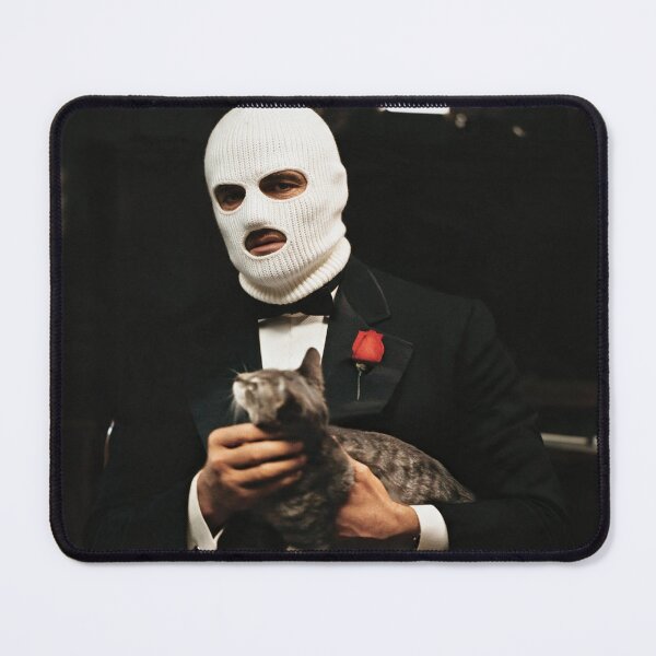 Item preview, Masked Mob Boss With Cat designed and sold by The Mellonaire.