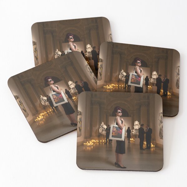 Item preview, 60s Mod Girl in Candlelit Art Gallery - Audrey Hepburn Style Evening at Museum | Swinging Sixties designed and sold by Ela Art Space .