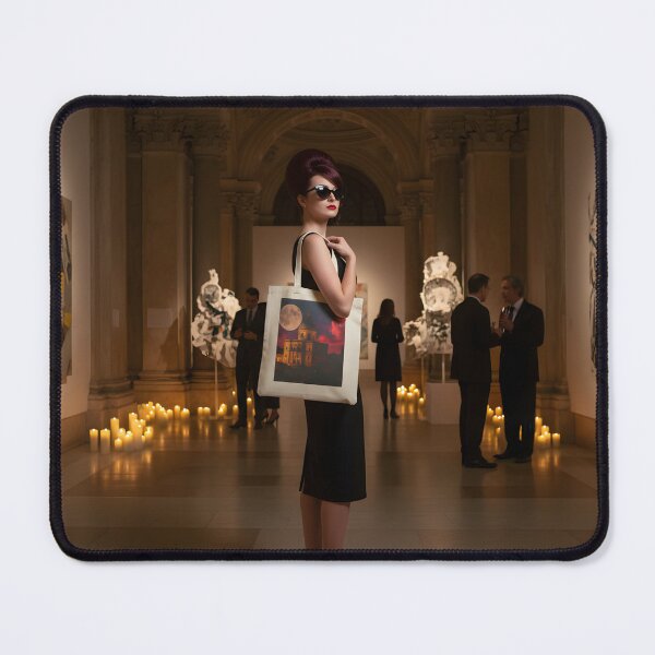Item preview, 60s Mod Girl in Candlelit Art Gallery - Audrey Hepburn Style Evening at Museum | Swinging Sixties designed and sold by Ela Art Space .