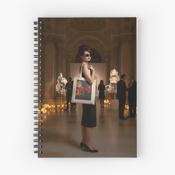 Item preview, 60s Mod Girl in Candlelit Art Gallery - Audrey Hepburn Style Evening at Museum | Swinging Sixties designed and sold by Ela Art Space .