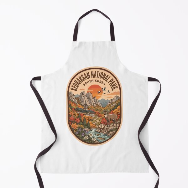 Item preview, Seoraksan National Park South Korea Vintage Autumn Mountain Badge designed and sold by LittleArij.