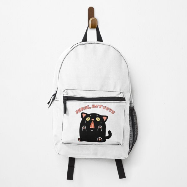 Item preview, Funny Feral Black Cat Yelling designed and sold by CursedButCute1.