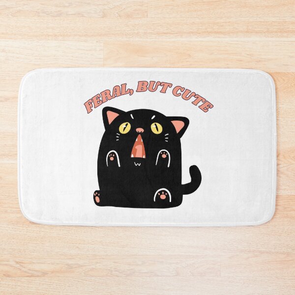 Item preview, Funny Feral Black Cat Yelling designed and sold by CursedButCute1.