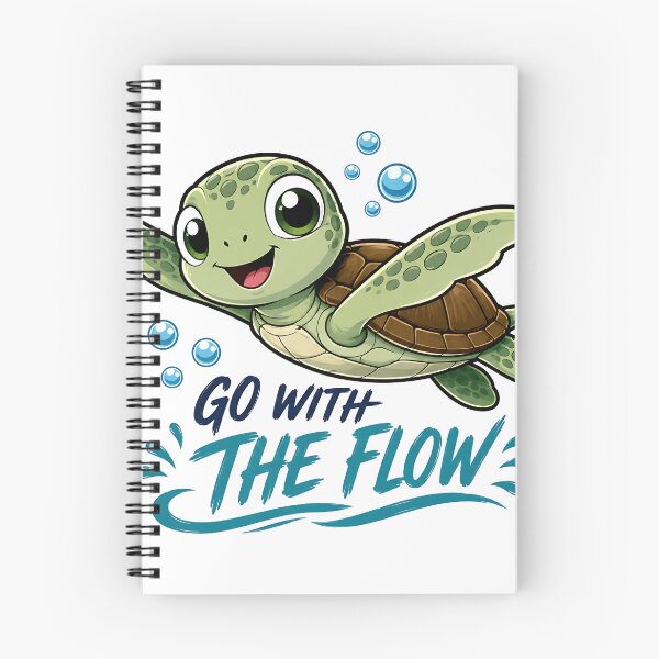 Item preview, Go With The Flow Sea Turtle Typography   designed and sold by Jaideep Walia.