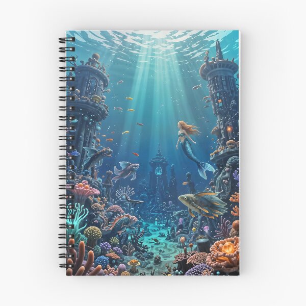 Item preview, Mermaid Swims Through Underwater Ruins designed and sold by Fanta-sticky.
