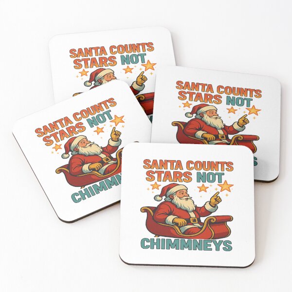 Item preview, Santa Counts Stars Not Chimneys Christmas Santa Claus designed and sold by ColeLaniTrading.