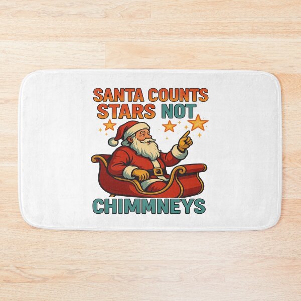 Item preview, Santa Counts Stars Not Chimneys Christmas Santa Claus designed and sold by ColeLaniTrading.