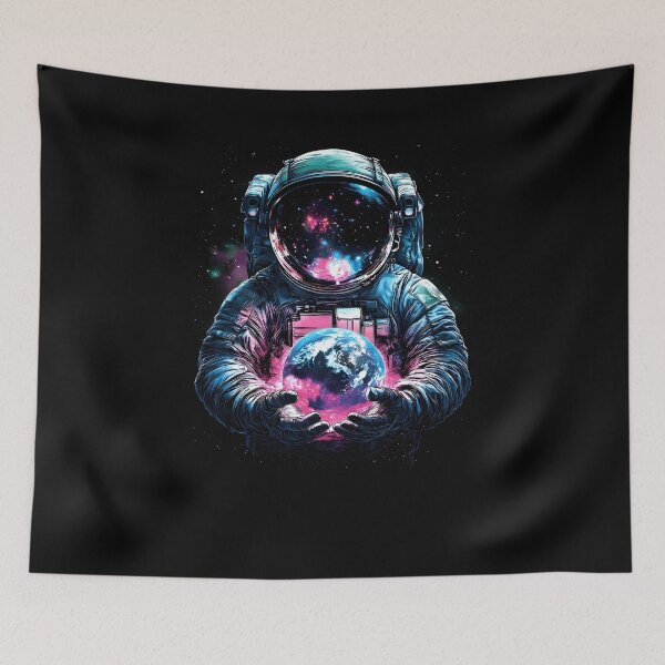 Item preview, Astronaut Space Shirt, Cosmic Galaxy Graphic Tee, Astronaut Holding Planet Design, Retro Space Explorer Gift, Astronomy Lover designed and sold by Phirivey.