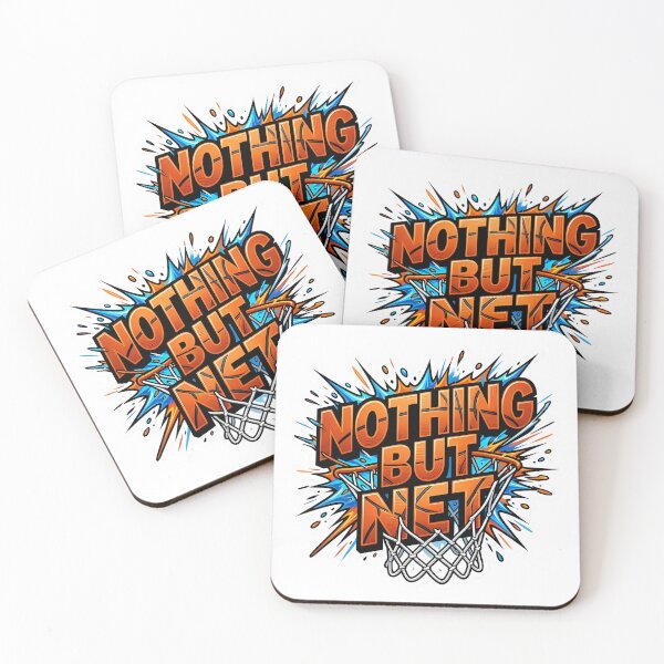 Item preview, Nothing But Net Bold Basketball Typography Streetwear Sticker designed and sold by CreativeLook25.