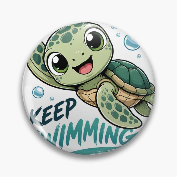 Item preview, Cute Sea Turtle Keep Swimming Quote  designed and sold by Jaideep Walia.