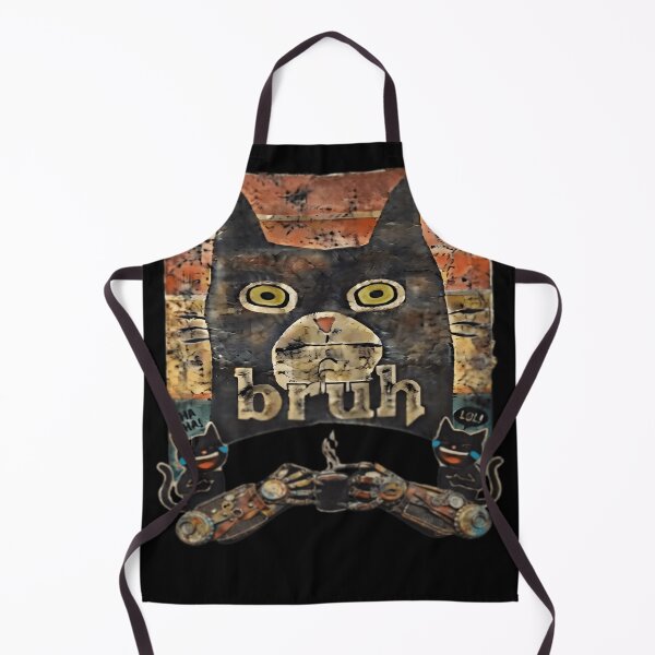 Item preview, Funny Bruh Cat Coffee Meme Retro Grunge Art designed and sold by DailySparks.