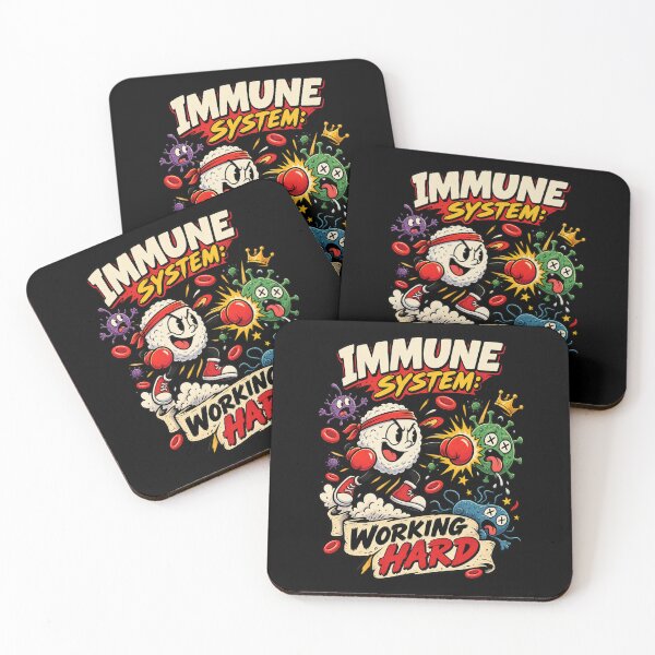 Item preview, Immune System Working Hard – Funny White Blood Cell Boxer Medical Science designed and sold by LuxeBuzz.