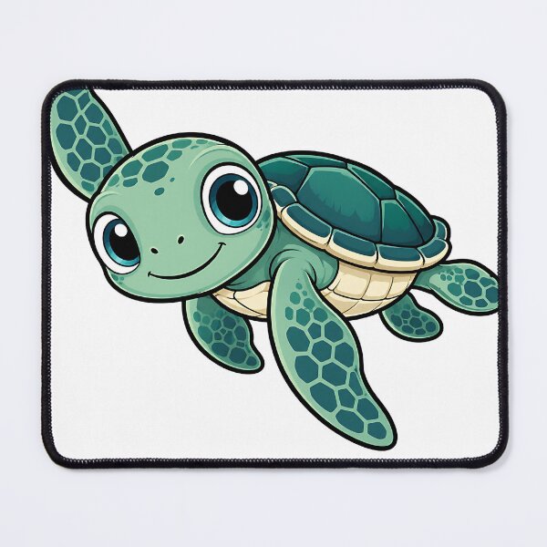 Item preview, Cute Swimming Baby Sea Turtle Illustration designed and sold by Jaideep Walia.