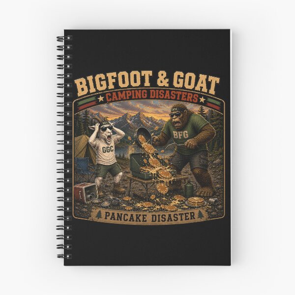 Item preview, Bigfoot And Goat Pancake Disaster Funny Camping Breakfast designed and sold by NicheBloom.