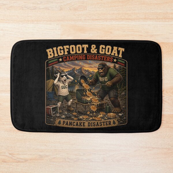 Item preview, Bigfoot And Goat Pancake Disaster Funny Camping Breakfast designed and sold by NicheBloom.