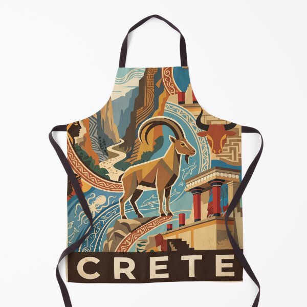 Item preview, Vintage Crete Kri Kri Goat Travel Art designed and sold by ZUMERI.