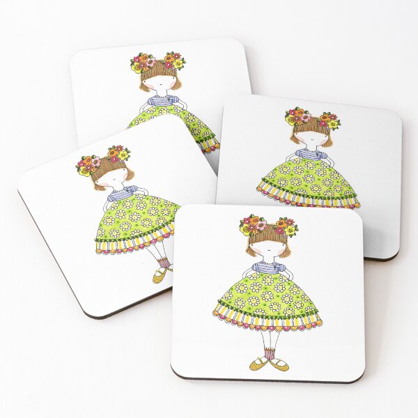 Item preview, Girl With Flowers designed and sold by Creator of Cuteness - Art by Lindsay Ostrom.