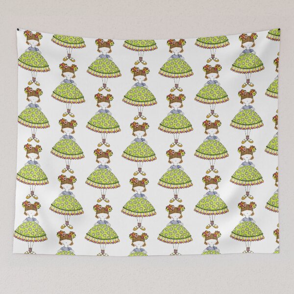 Item preview, Girl With Flowers designed and sold by Creator of Cuteness - Art by Lindsay Ostrom.