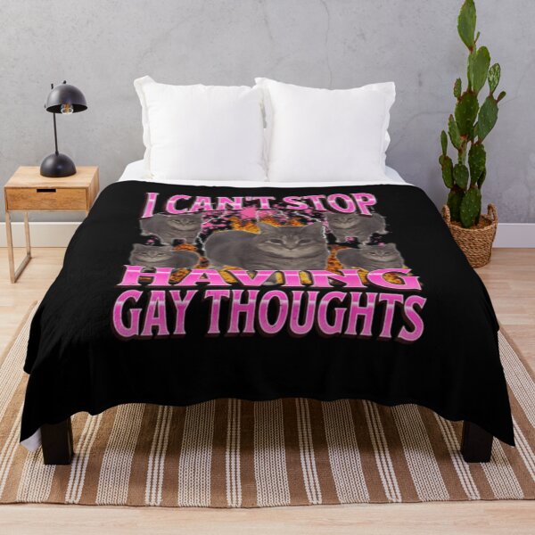 Item preview, Can'T Stop Having Gay Thoughts Funny Cat Meme Bootleg designed and sold by DheninStudio.