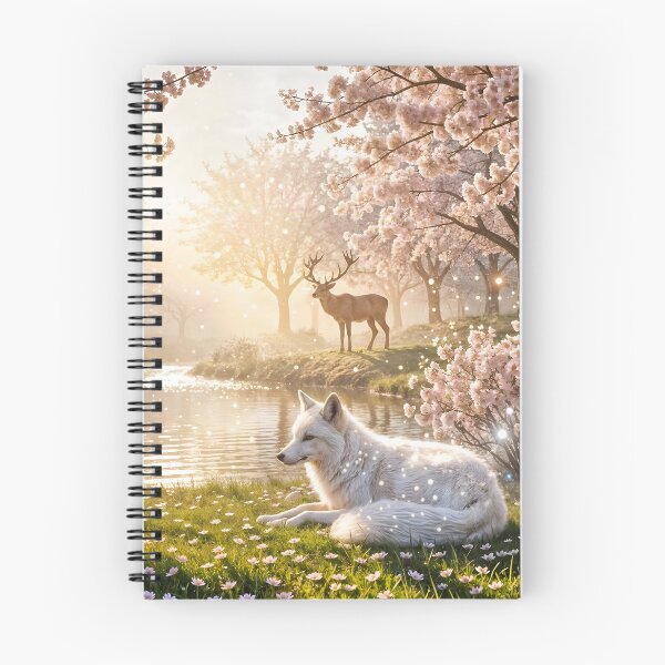 Item preview, White Fox in the Cherry Blossom Grove designed and sold by Fanta-sticky.
