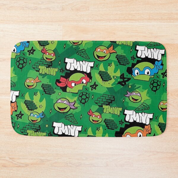 Item preview, A Playful and Colorful Graphic Design Featuring Iconic Teenage Mutant Ninja Turtles with a Bright Green Background and Fun Patterns Representing Their Adventures designed and sold by Matt_Smith.