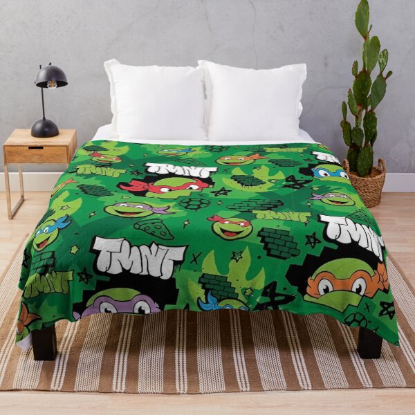 Item preview, A Playful and Colorful Graphic Design Featuring Iconic Teenage Mutant Ninja Turtles with a Bright Green Background and Fun Patterns Representing Their Adventures designed and sold by Matt_Smith.