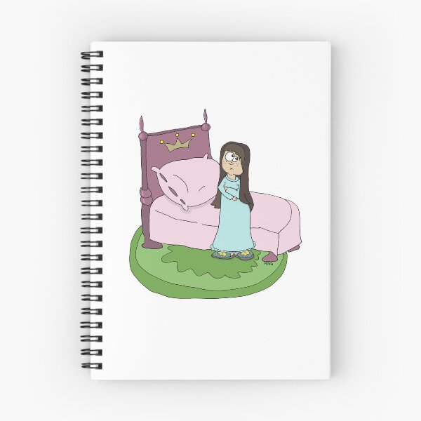 Item preview, Princess and the Pea Cartoon | Funny Insomnia Meme Sticker designed and sold by MyxaART.